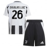 Koszulka piłkarska Juventus Douglas Luiz #26 Strój Domowy dla dzieci 2024-25 tanio Krótki Rękaw (+ Krótkie spodenki)